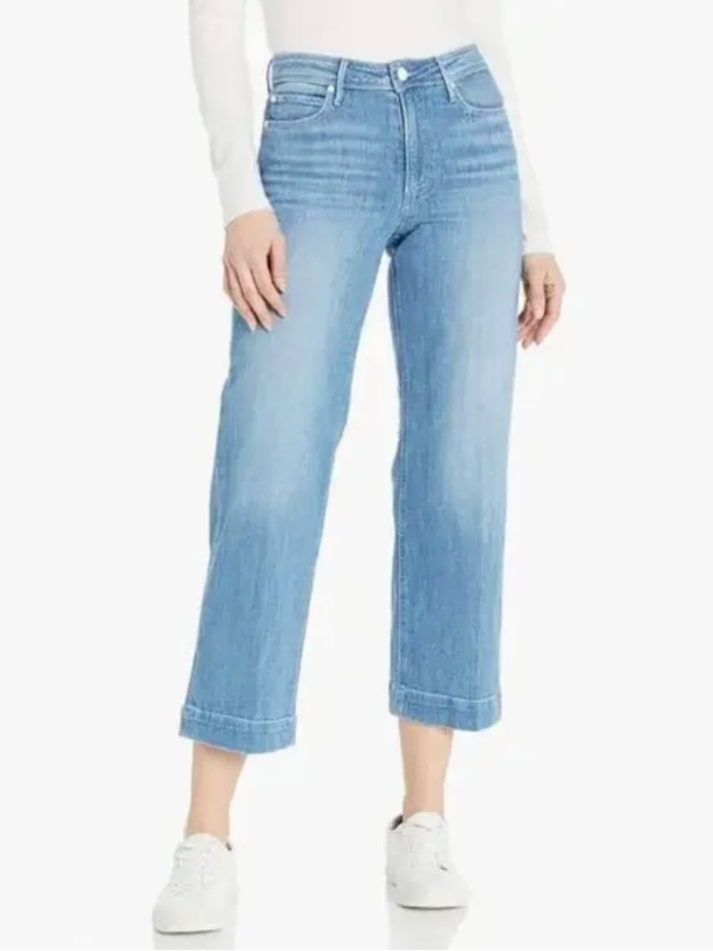 Paige Nellie Jeans Wide Leg Ankle Crop 31